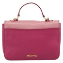 Miu Miu Hand Bag Leather 2way Pink Gold RN0726 Auth am11972V-3