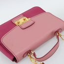 Miu Miu Hand Bag Leather 2way Pink Gold RN0726 Auth am11972V-6
