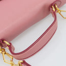 Miu Miu Hand Bag Leather 2way Pink Gold RN0726 Auth am11972V-7