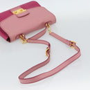 Miu Miu Hand Bag Leather 2way Pink Gold RN0726 Auth am11972V-9