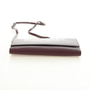 BURBERRY Every Day Shoulder Wallet Leather Bordeaux Gold Auth am11974M-5