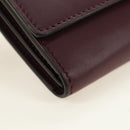 BURBERRY Every Day Shoulder Wallet Leather Bordeaux Gold Auth am11974M-16