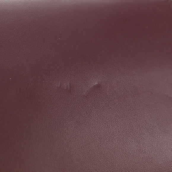 BURBERRY Every Day Shoulder Wallet Leather Bordeaux Gold Auth am11974M