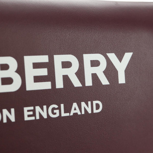 BURBERRY Every Day Shoulder Wallet Leather Bordeaux Gold Auth am11974M