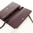 BURBERRY Every Day Shoulder Wallet Leather Bordeaux Gold Auth am11974M-9