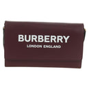 BURBERRY Every Day Shoulder Wallet Leather Bordeaux Gold Auth am11974M-13