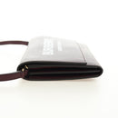 BURBERRY Every Day Shoulder Wallet Leather Bordeaux Gold Auth am11974M-3