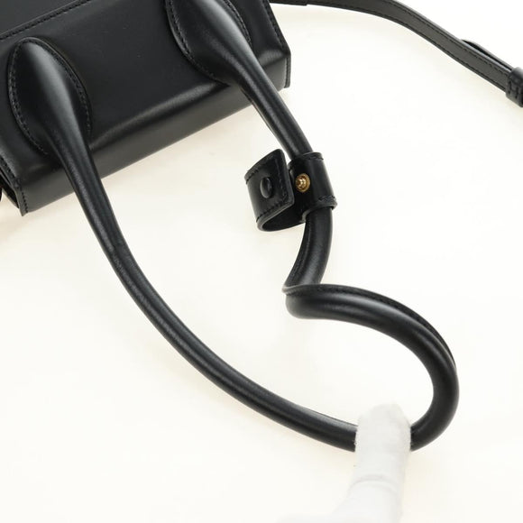 JACQUEMUS Hand Bag Leather 2way Black Gold Auth am11975V