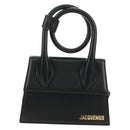 JACQUEMUS Hand Bag Leather 2way Black Gold Auth am11975V-2
