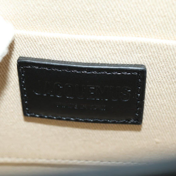 JACQUEMUS Hand Bag Leather 2way Black Gold Auth am11975V