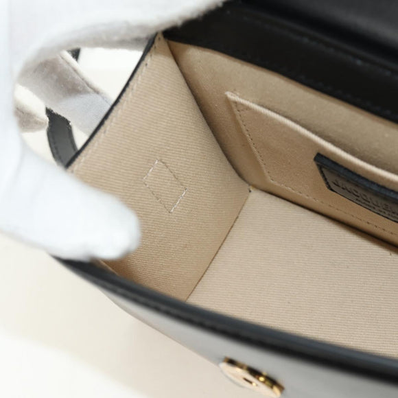 JACQUEMUS Hand Bag Leather 2way Black Gold Auth am11975V