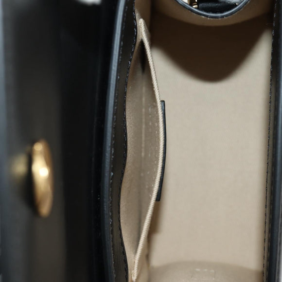 JACQUEMUS Hand Bag Leather 2way Black Gold Auth am11975V