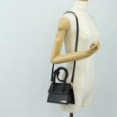 JACQUEMUS Hand Bag Leather 2way Black Gold Auth am11975V-26