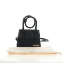 JACQUEMUS Hand Bag Leather 2way Black Gold Auth am11975V-27