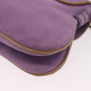 TOD’S Shoulder Hand Bag Suede Leather Purple Silver Auth am11976V-17