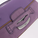 TOD’S Shoulder Hand Bag Suede Leather Purple Silver Auth am11976V-18