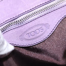 TOD’S Shoulder Hand Bag Suede Leather Purple Silver Auth am11976V-19