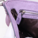 TOD’S Shoulder Hand Bag Suede Leather Purple Silver Auth am11976V-22
