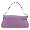 TOD’S Shoulder Hand Bag Suede Leather Purple Silver Auth am11976V-2
