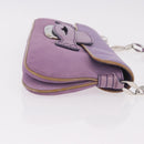 TOD’S Shoulder Hand Bag Suede Leather Purple Silver Auth am11976V-3