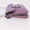 TOD’S Shoulder Hand Bag Suede Leather Purple Silver Auth am11976V-4