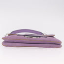 TOD’S Shoulder Hand Bag Suede Leather Purple Silver Auth am11976V-5