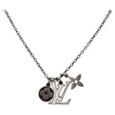 LOUIS VUITTON Necklace metal Silver M00317 LV Auth am11978A-1