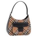 Burberrys Shoulder Bag Canvas Beige Silver Nova Check Auth am11979V-1