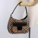 Burberrys Shoulder Bag Canvas Beige Silver Nova Check Auth am11979V-22