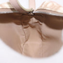 Christian Dior Trotter Canvas Romantic Hand Pouch PVC Beige Silver Auth am11980V-18