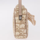 Christian Dior Trotter Canvas Romantic Hand Pouch PVC Beige Silver Auth am11980V-5
