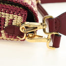 FENDI Zucca Canvas Mamma Baguette Bag Raffia 2way Beige Gold Auth am11981SM-9