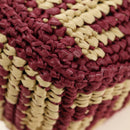 FENDI Zucca Canvas Mamma Baguette Bag Raffia 2way Beige Gold Auth am11981SM-18