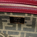 FENDI Zucca Canvas Mamma Baguette Bag Raffia 2way Beige Gold Auth am11981SM-23