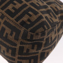 FENDI Zucca Canvas Mamma Baguette Shoulder Bag Black Brown Auth am11982V-17