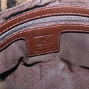FENDI Zucca Canvas Mamma Baguette Shoulder Bag Black Brown Auth am11982V-20