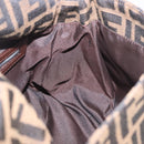 FENDI Zucca Canvas Mamma Baguette Shoulder Bag Black Brown Auth am11982V-21