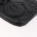 CHANEL Camellia No. 5 Accessories Chain Bag Lamb Skin Black CC Auth am11985M-15