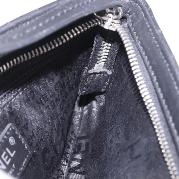 CHANEL Camellia No. 5 Accessories Chain Bag Lamb Skin Black CC Auth am11985M