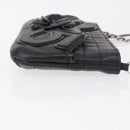 CHANEL Camellia No. 5 Accessories Chain Bag Lamb Skin Black CC Auth am11985M-3