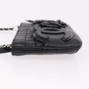 CHANEL Camellia No. 5 Accessories Chain Bag Lamb Skin Black CC Auth am11985M-4