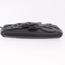 CHANEL Camellia No. 5 Accessories Chain Bag Lamb Skin Black CC Auth am11985M-5