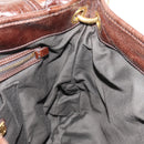 Miu Miu Ready Lock Shoulder Hand Bag Leather 2way Brown Gold Auth am11986V-28