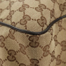 GUCCI GG Canvas Web Sherry Line Shoulder Bag Beige Silver 23302 Auth am11988V-17
