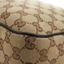 GUCCI GG Canvas Web Sherry Line Shoulder Bag Beige Silver 23302 Auth am11988V-18