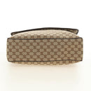 GUCCI GG Canvas Web Sherry Line Shoulder Bag Beige Silver 23302 Auth am11988V-23