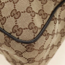GUCCI GG Canvas Web Sherry Line Shoulder Bag Beige Silver 23302 Auth am11988V-25