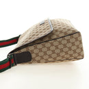 GUCCI GG Canvas Web Sherry Line Shoulder Bag Beige Silver 23302 Auth am11988V-3