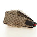 GUCCI GG Canvas Web Sherry Line Shoulder Bag Beige Silver 23302 Auth am11988V-4
