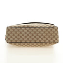 GUCCI GG Canvas Web Sherry Line Shoulder Bag Beige Silver 23302 Auth am11988V-5